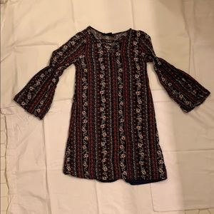 Girls tunic dress with bell sleeves